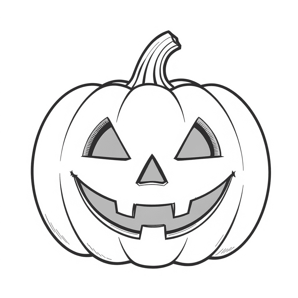 smiling jack-o'-lantern pumpkin with carved face