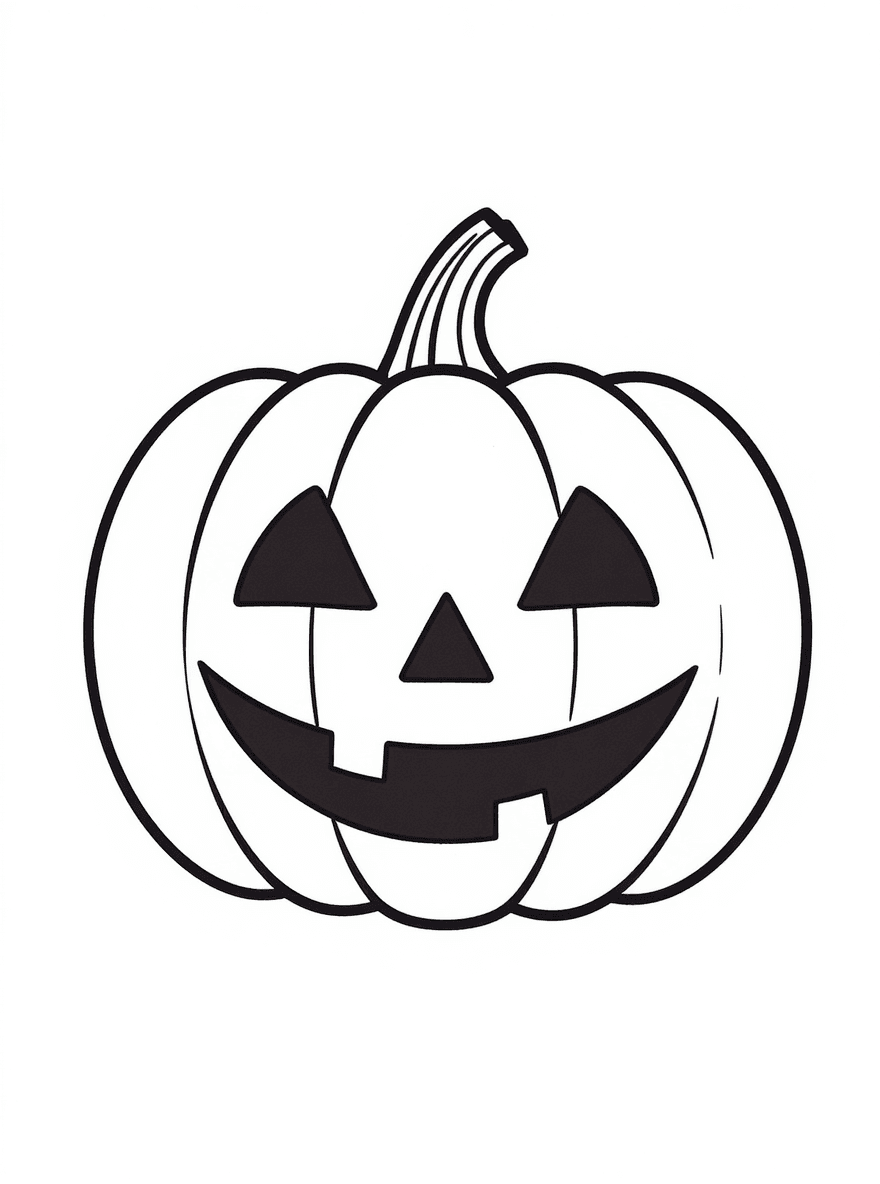 smiling jack-o'-lantern pumpkin with carved face